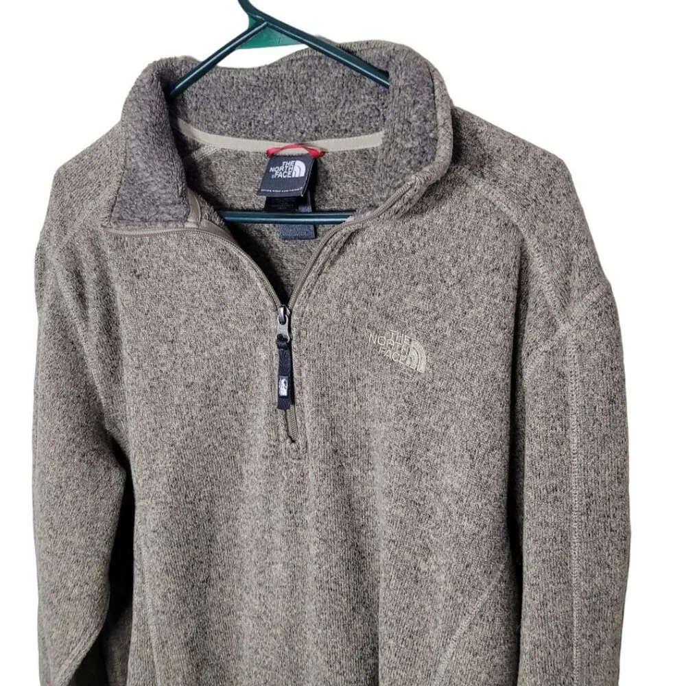 The North Face Pullover Sweatshirt Mens Large Quarter Zip Collar Long Warm Thick